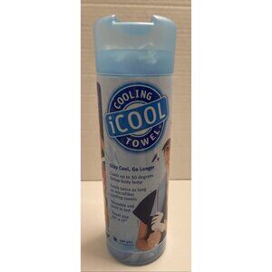 iCOOL® PVA Blue Cooling Towel Reusable Machine Washable 26" x 17" NEW & SEALED